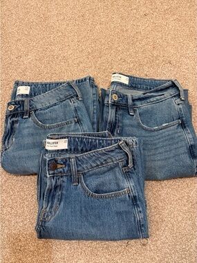 Hollister Women’s Blue Denim Jeans - Set of 3 size 0 short